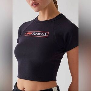 Formula 1 Women's Black Crop Top